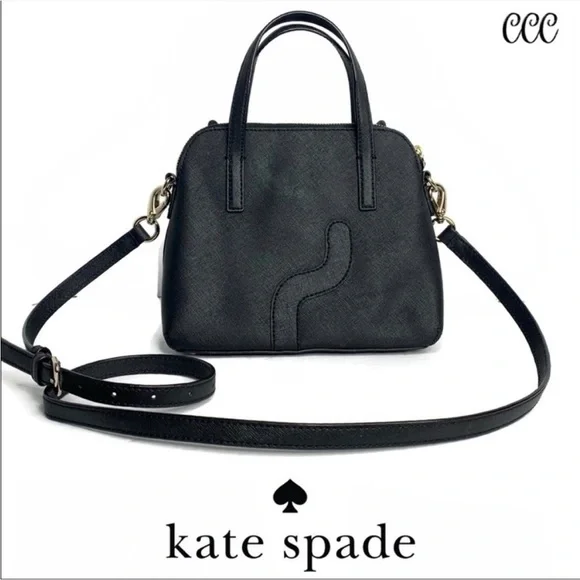 Kate Spade Small Malise Black Cat Blue Eyes Bag Halloween Theme Novelty Rare
